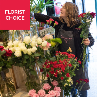 Valentine`s Florist Choice Flowers - Let the experts work their magic with a unique Valentine’s Day gift wrap.