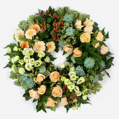 Eco Wreath SYM-354 - Open Style Wreath on Eco base.