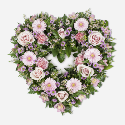 Heart SYM-325 - Open Heart in Pink Shades. 